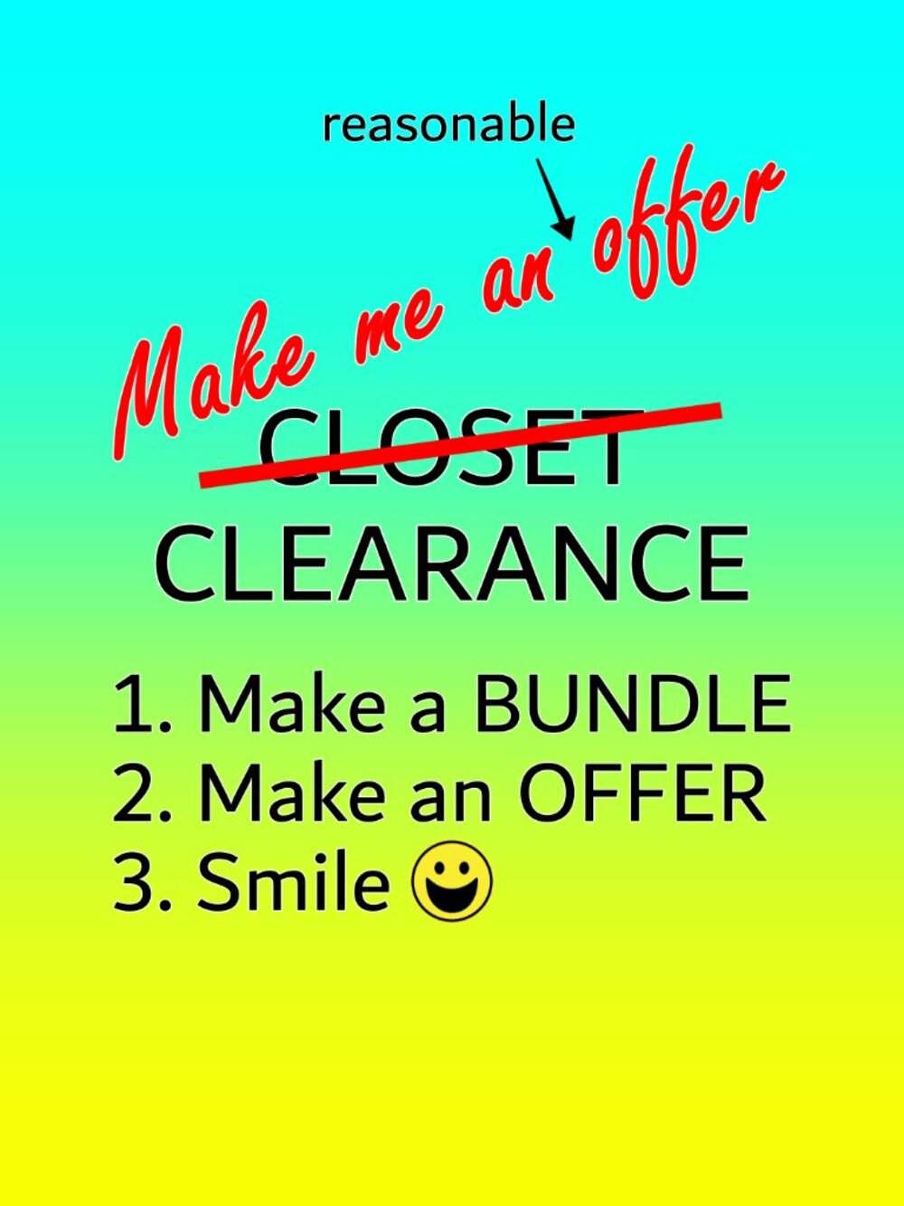 Make Me An Offer - (silent) Clearance SALE